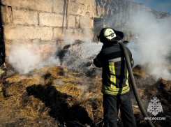 Около 15 тонн сена сгорело при пожаре в частном подворье Станицы Луганской ЛНР