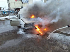 Горящее такси потушили в Лисичанске ЛНР