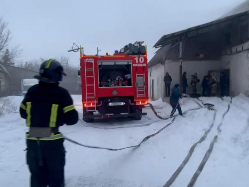 Спасателям пришлось выбивать окна, чтобы потушить пожар в здании продуктового склада в ЛНР 