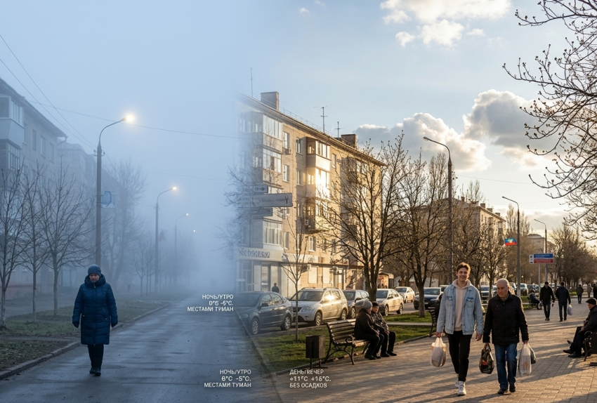 В ЛНР 14 марта ожидается потепление до 16 градусов