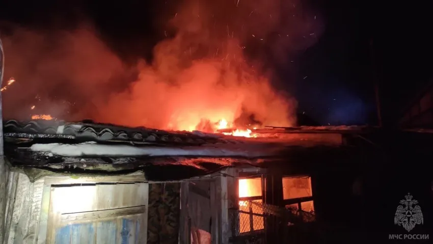 Крупный пожар в Марковском районе ЛНР: спасатели защитили дом