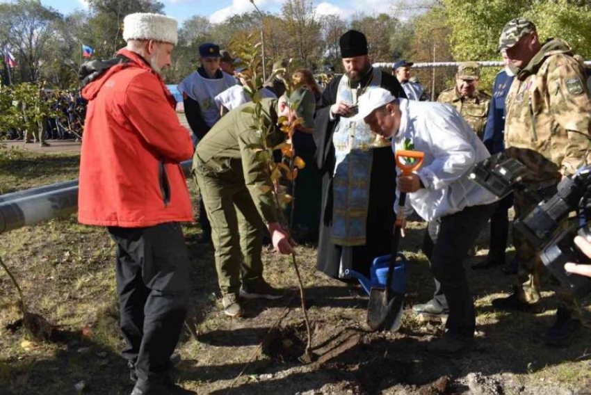 В Луганске заложили Аллею казачьей славы в рамках акции «Сад памяти»