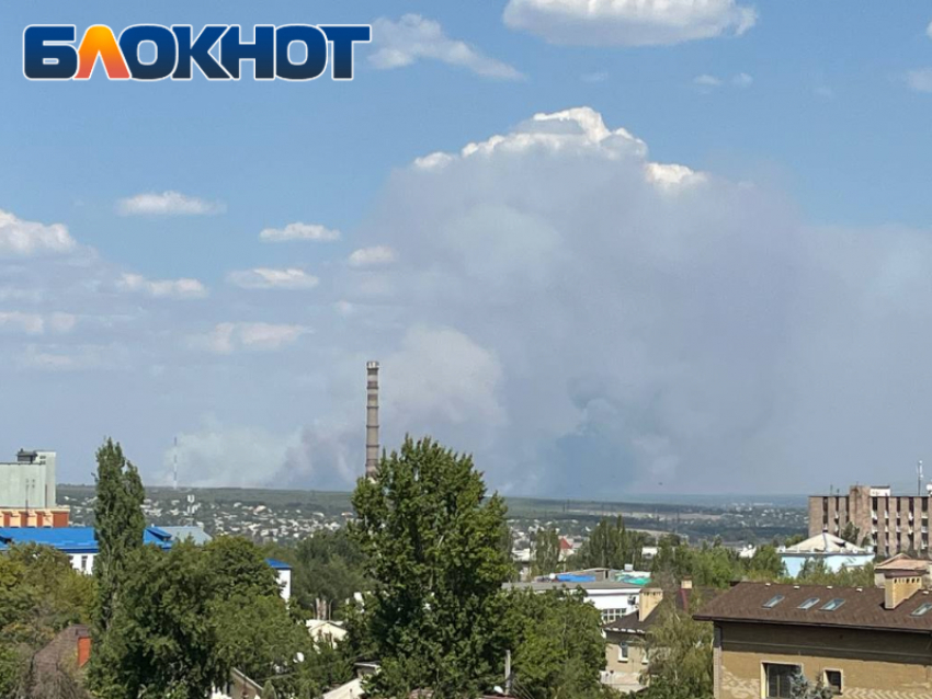 В Станично-Луганском округе ЛНР вспыхнул крупный ландшафтный пожар